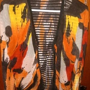 3 For $15 Sale Adore Striped Sweater in Black and Orange